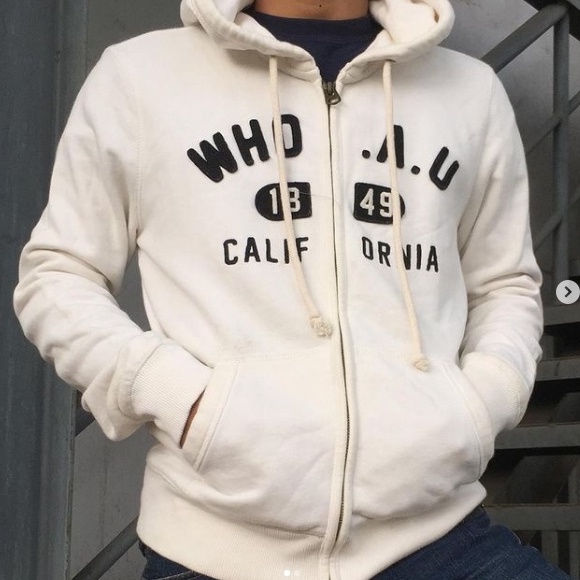 Pesan disini Jaket Hoodie WHOAU California 1849 Zipper Cream Pria Wanita Premium Quality