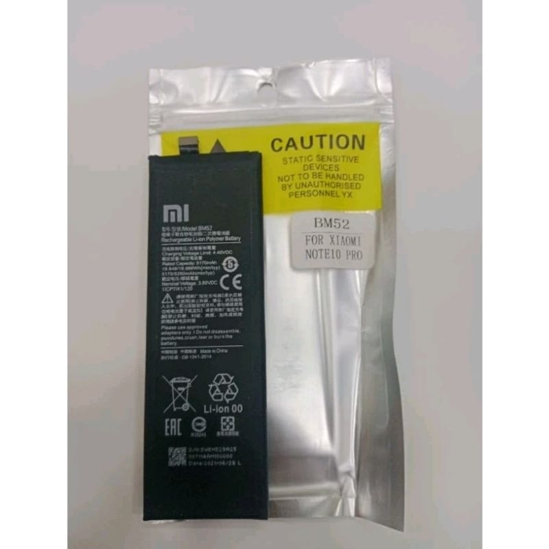 Baterai Xiaomi Mi Note 10 Mi Note 10 Pro Mi CC9 Pro BM52