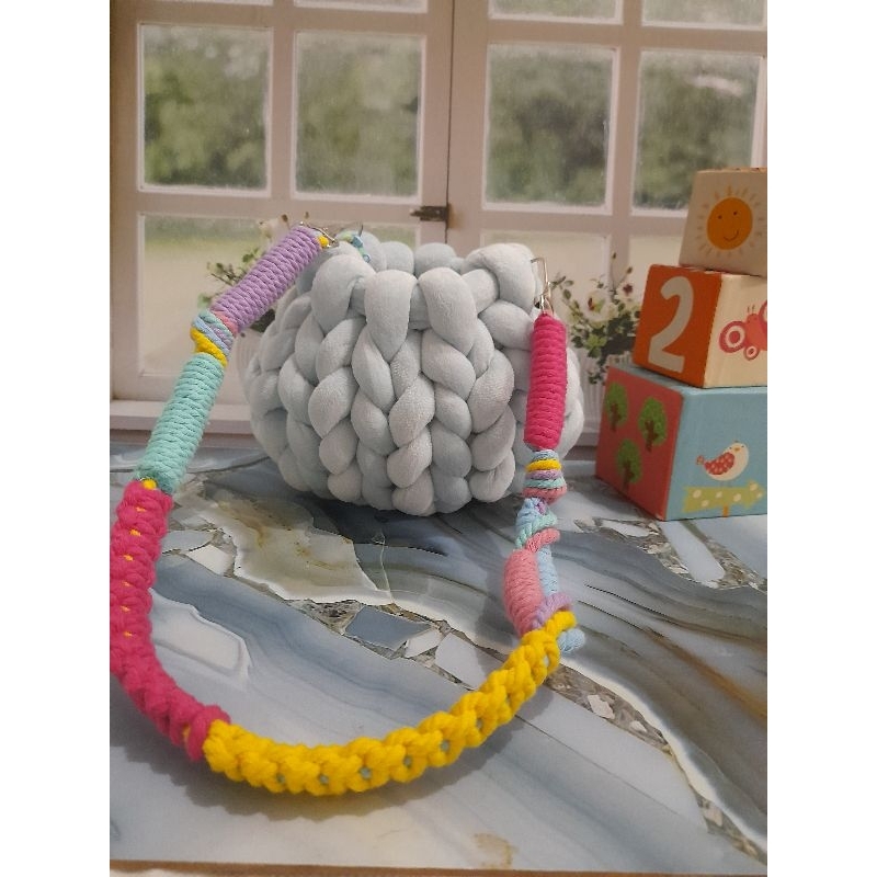 chunky yarn velvet small bag