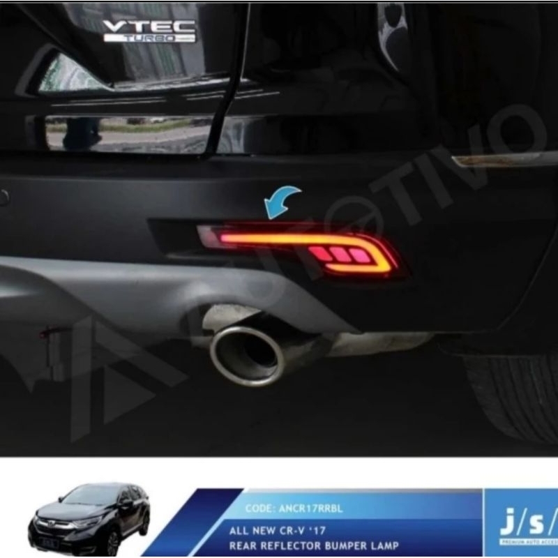 Lampu LED Reflektor Bemper Belakang Mata Kucing CRV Turbo