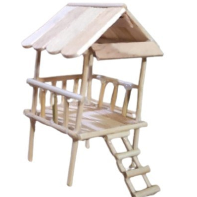 miniatur rumah stik es krim hiasan aquarium diorama aquascape