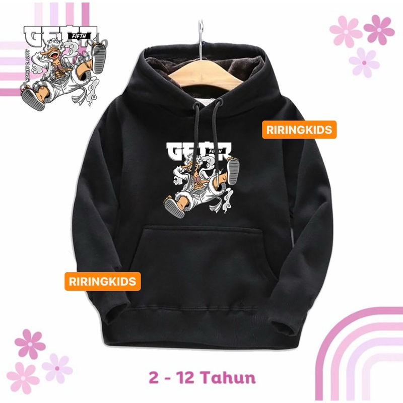 Jaket One Piece Gear 5 Anak Hoodie Anak Luffy Gear 5 Laki Laki Perempuan Umur 2 Sampai 1 2 3 4 5 6 7
