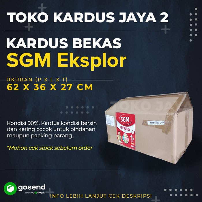 

Kardus Bekas SGM Eksplor/ Polos Eksplor Untuk Packing atau Pindahan