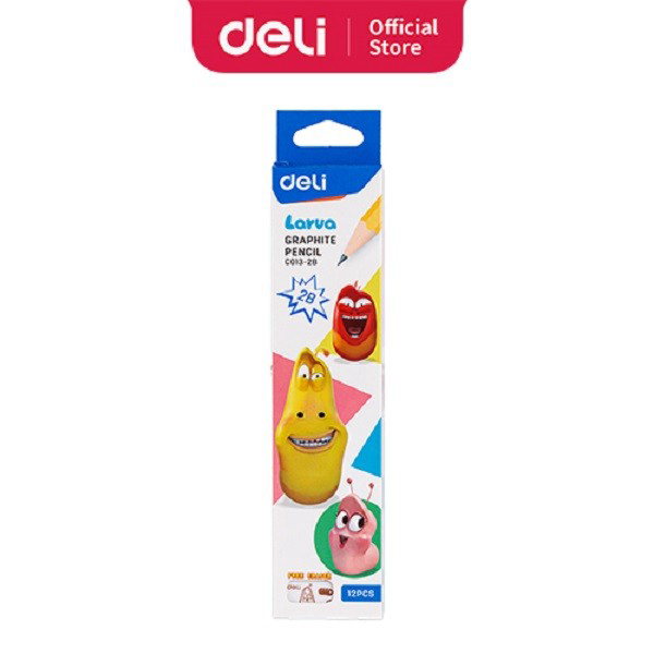 

DELI PENSIL 2B + ERASER C013-2B