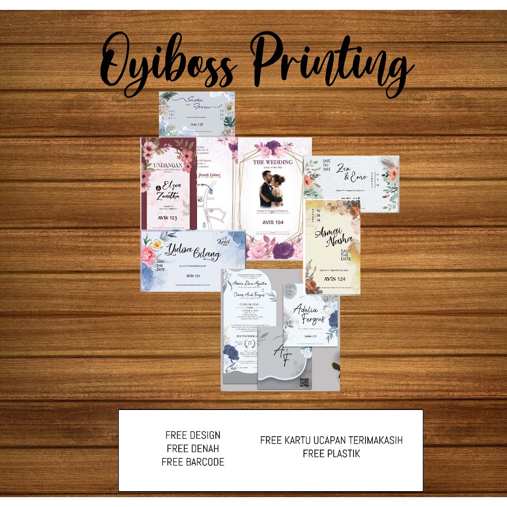 

Cetak Undangan Pernikahan Full Colour banyak Design