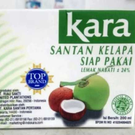 

1 dus santan kara 200 ml 10 pcs