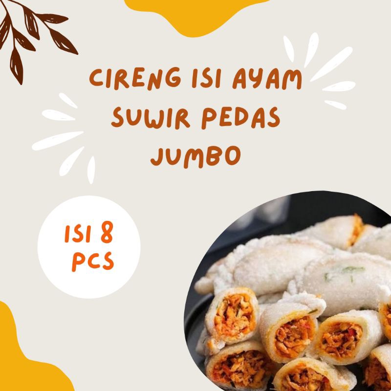 

Cireng isi ayam suwir pedas, jumbo isi 8 pcs