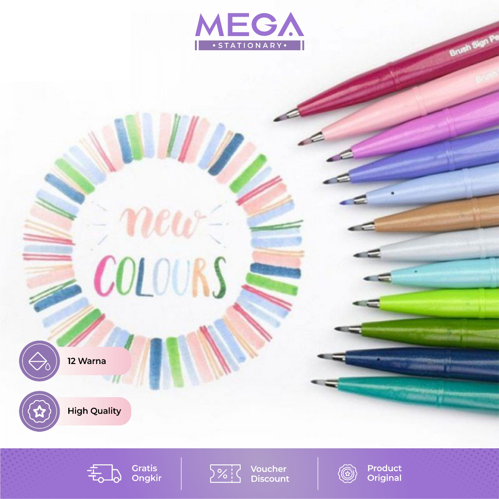 

Pentel Touch Brush PEN New Color