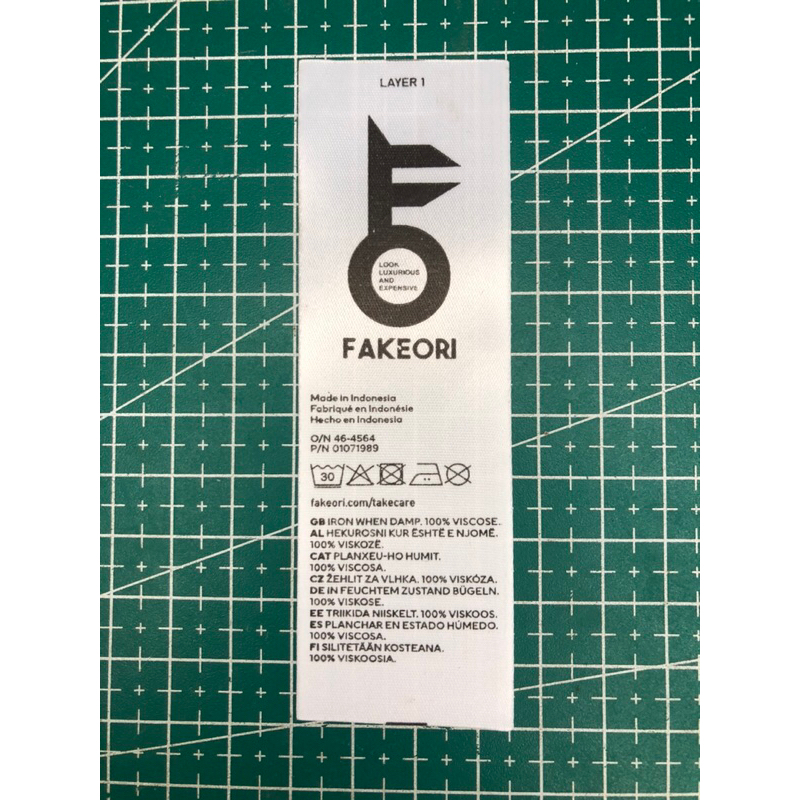 

FAKEORI TAG WASHING SUPER PREMIUM CO 1X DIKIRIM 600PCS