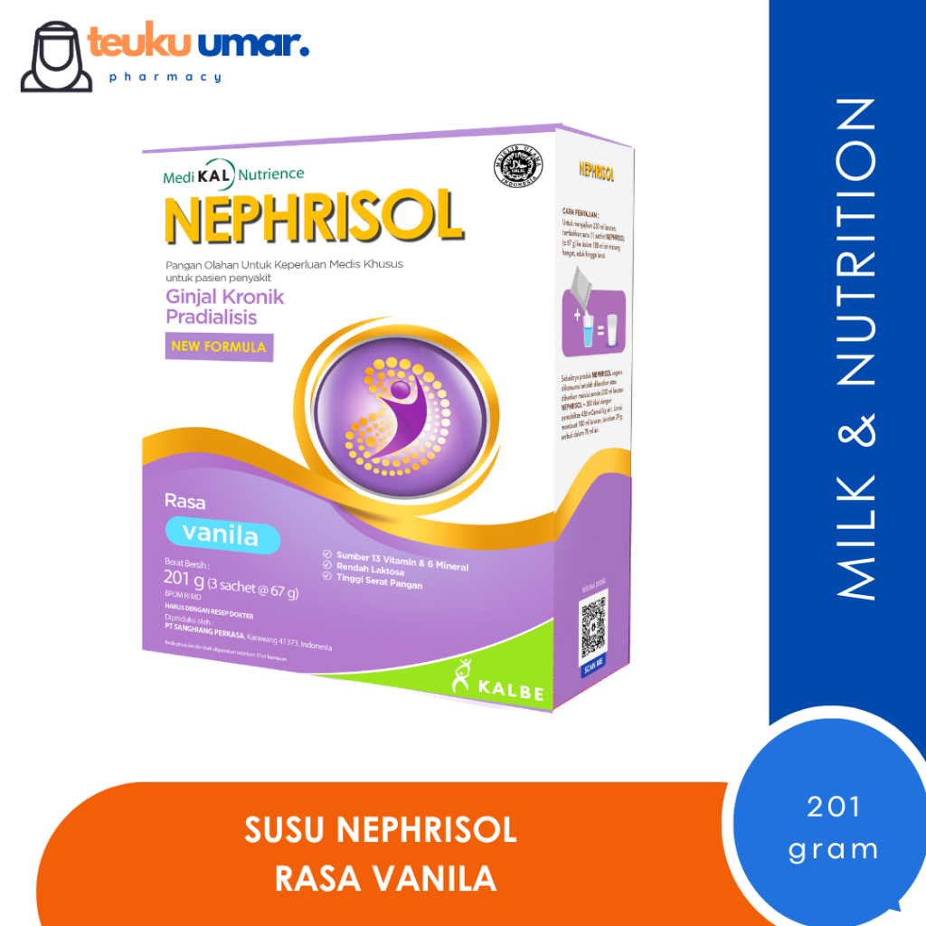 

[Susu] Nephrisol Rasa Vanila 201 gram – Nutrisi Khusus Gangguan Ginjal