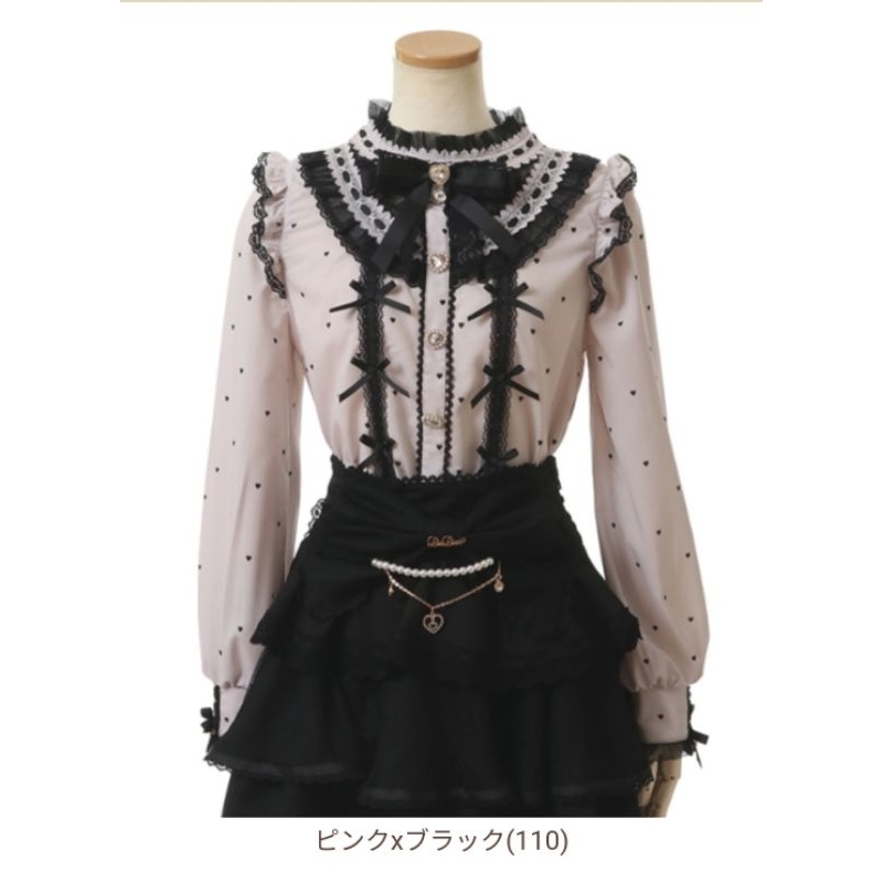 PO OFFICIAL STORE LIZ LISA HEART DOT BLOUSE SPRING 2024 EDITION KAWAII JIREI KEI JAPAN BRAND