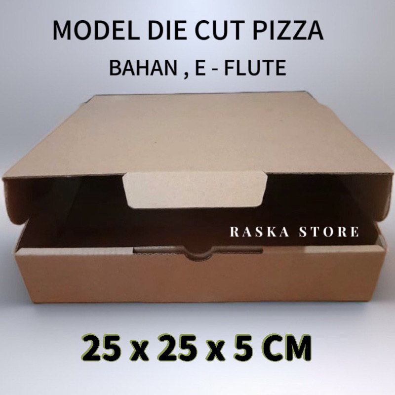 

Kardus Box Karton UK 25 x 25 x 5 Cm Model DieCut Pizza