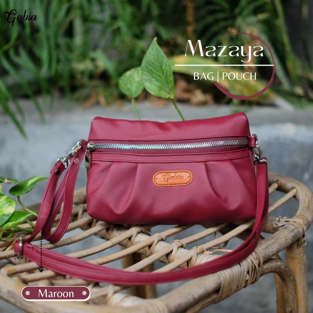 Mazaya bag by gabia tas selempang wanita pouch clutch kosmetik dompet panjang tas 2in1 bag