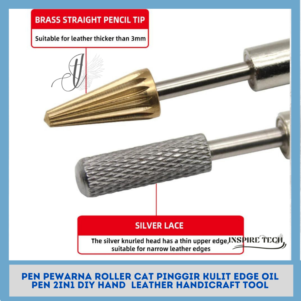 

PEN PEWARNA ROLLER CAT GGIR KULIT EDGE OIL PEN 2IN1 DIY Hand LEATHER Handicraft Tool