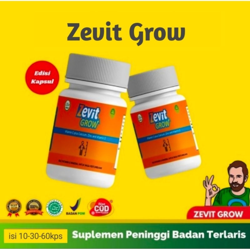 ZEVIT GROW PENINGGI BADAN / Zevit Grow Suplemen Peninggi Badan Ori