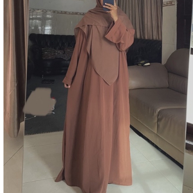 Gamis Polos Premium Bahan Wolfis Monalisa