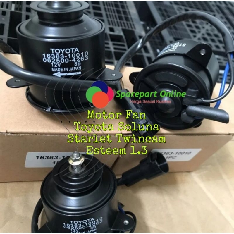 Motor fan ac kipas radiator toyota great corolla starlet twincam soluna 062500-4263 16363-10010