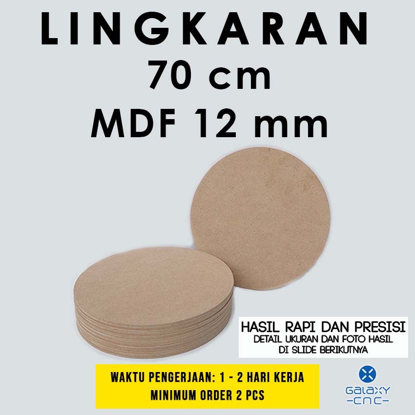 Lingkaran 70 cm - MDF 12 mm - MDF board / papan MDF kayu