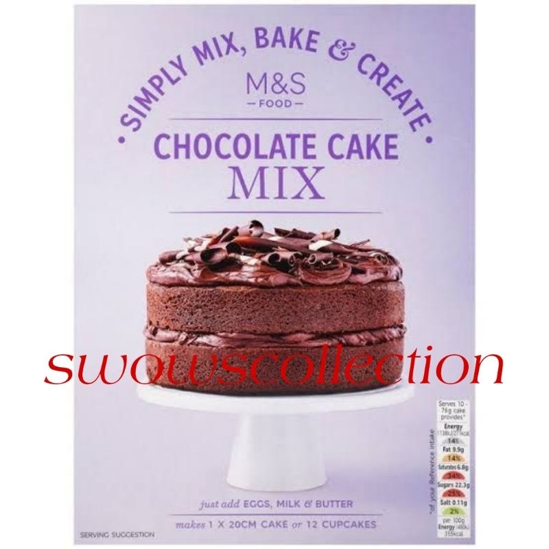 

M&S MARK MARKS & AND SPENCER CHOCOLATE CAKE MIX BAKE KUE COKLAT COKELAT