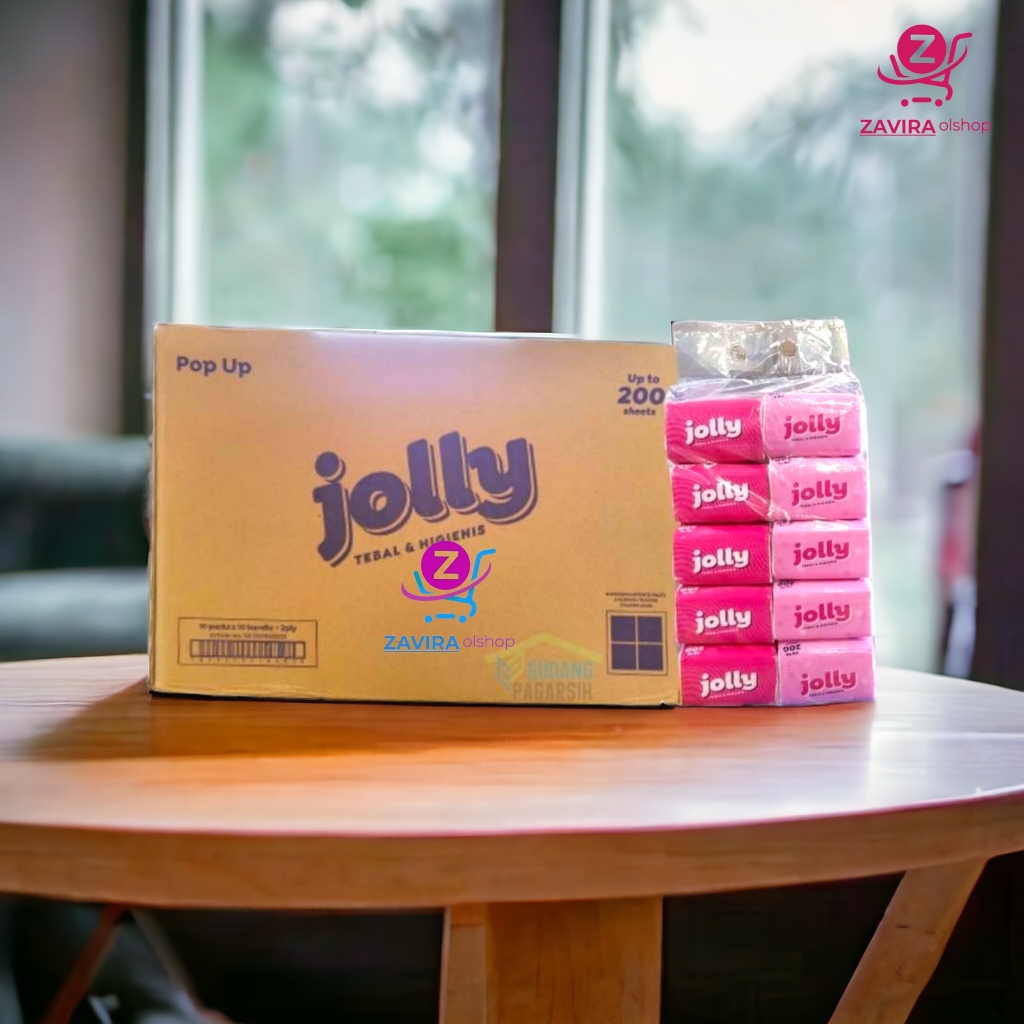 1 dus Tissue Jolly Pop Up 200 sheets ISI 100pcs