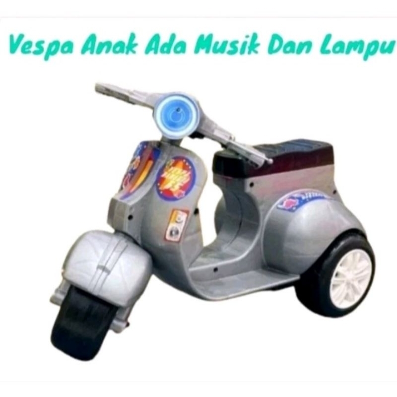 PROMO Mainan vespa anak Roda tiga music Lampu