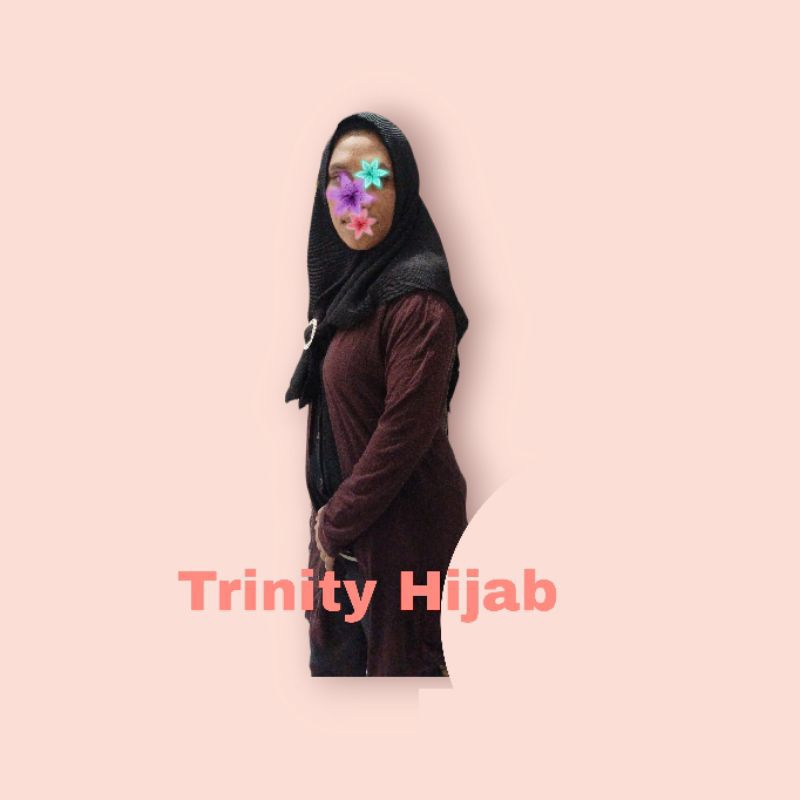 Hijab Plisket Segitiga + Ring