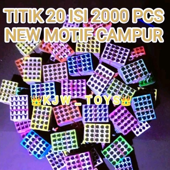 Gosok gosok bom 20 titik 2000pcs mainan gosokan tengkorak motif campur#