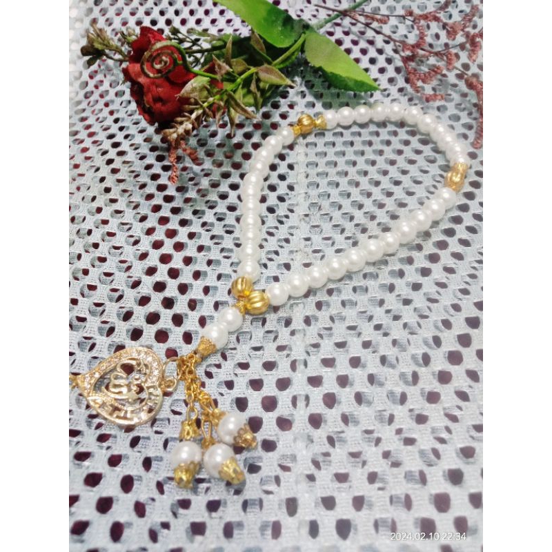 TASBIH MUTIARA PUTIH 8ML