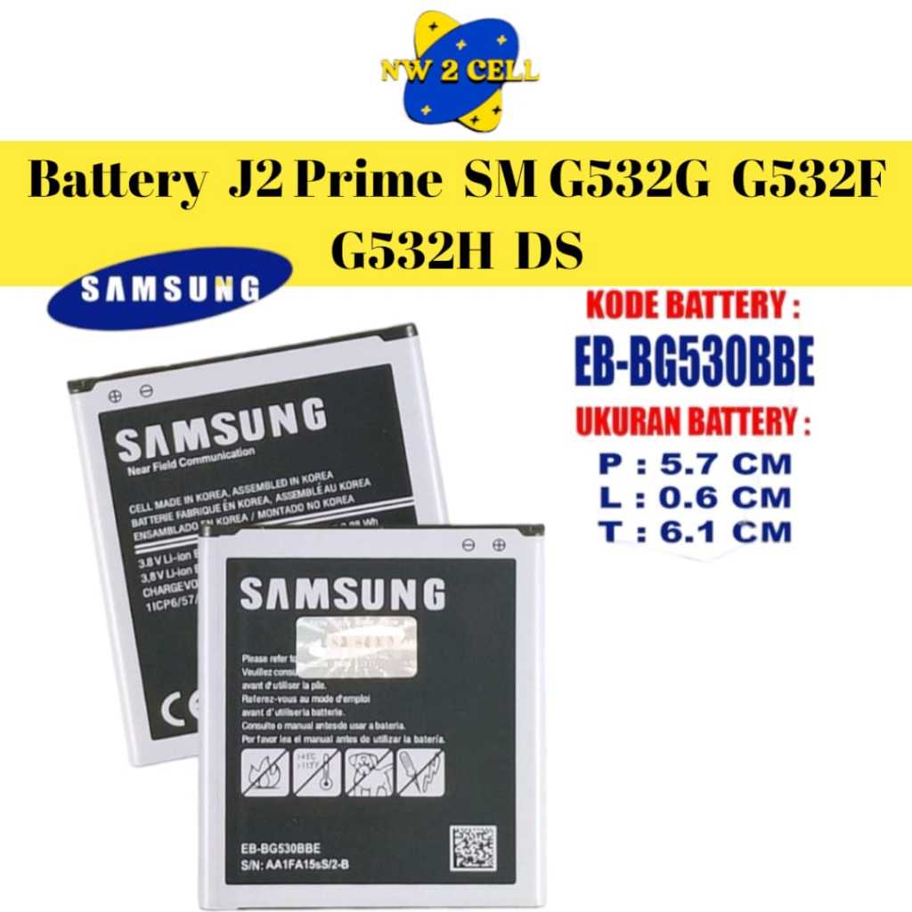 Baterai Original Samsung J2 Prime SM G532G G532F G532H DS Batre Batrai