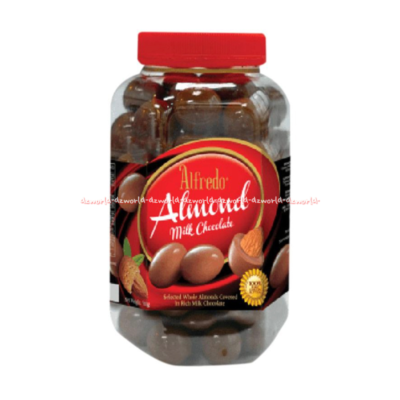 

Alfredo Almond Milk Chocolate 450gr Selected Whole Almond Coverd Coklat Bulat Isi Kacang Kemasan Toples