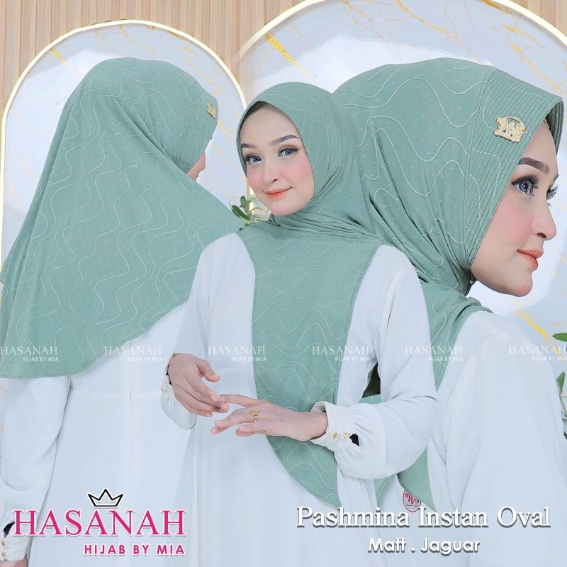 (SEFIE) - PASMINA OVAL IMELDA MOTIF GELOMBANG HIJAB BY HASANAH
