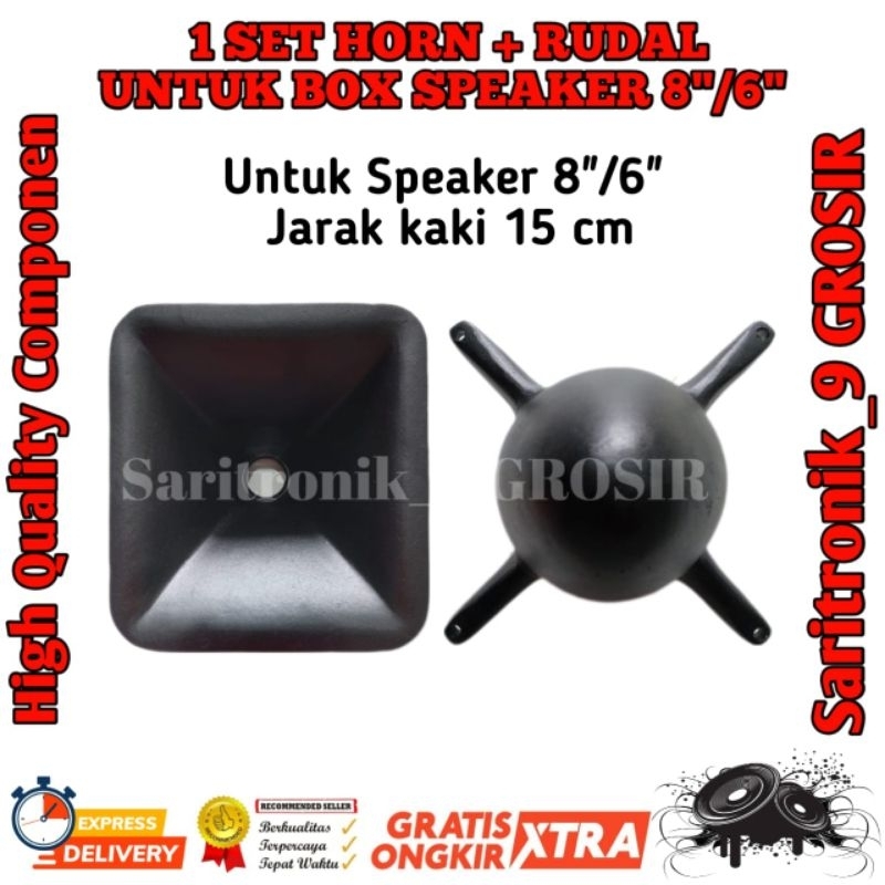 SEPASANG HORN + RUDAL ( PHASEPLUG ) BOX T 16 UNTUK SPEAKER 8 IN
