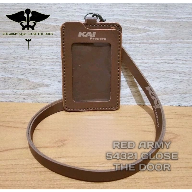 

ID Card Holder Tali Lanyard Name Tag Logo KAI Properti