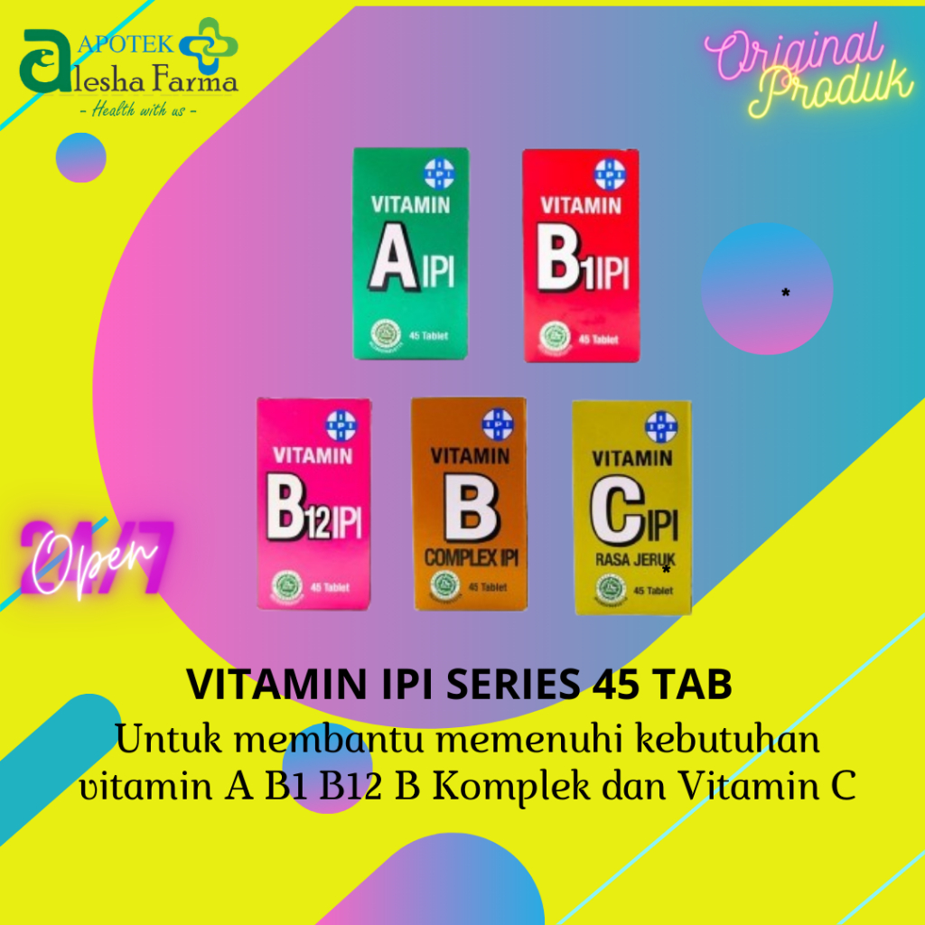Vitamin Ipi 45 Tablet | Vit C Vit B Komplek