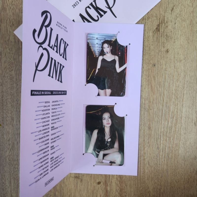 blackpink born pink tour merch - jisoo photocard set // pc photo card merchandise the album show jen