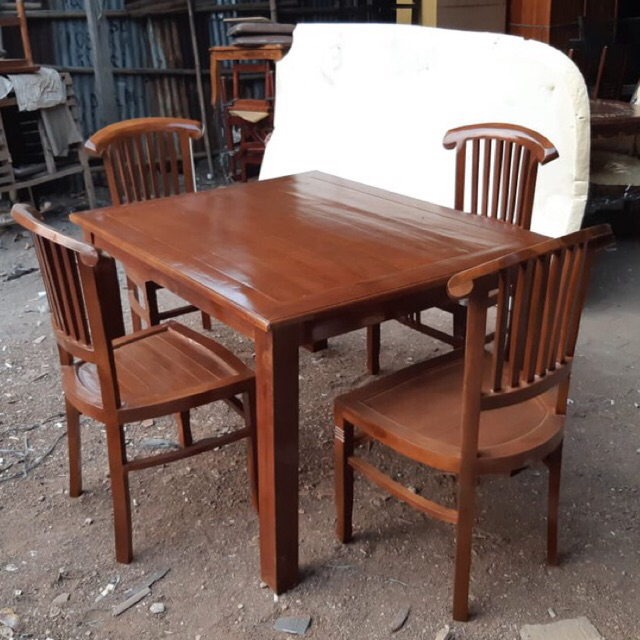 Meja Makan + Kursi Kayu Jati jepara