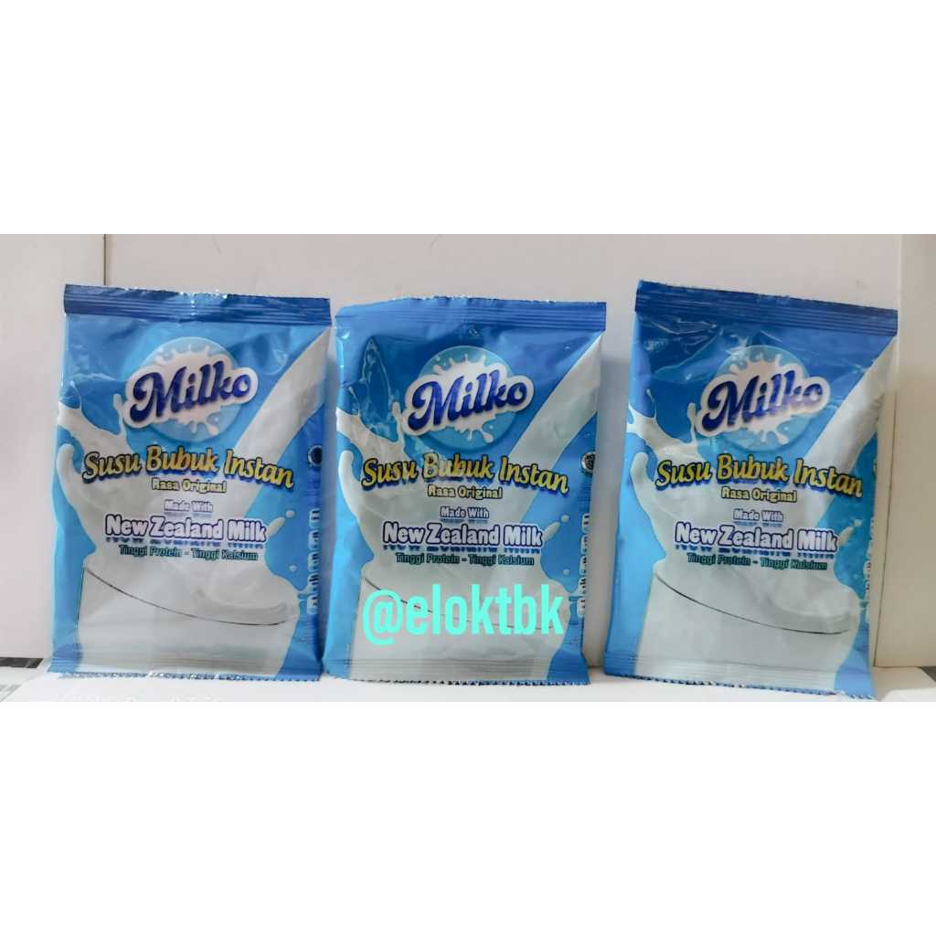 

Susu Bubuk Instan Milko New Zealand Milk Powder - sachet 27g