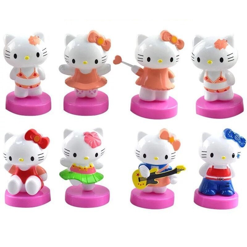 Topper Hello Kitty Figure Hello Kitty Set Dekorasi Kue 4pcs Topper Kue Topper Kue Balon Topper Hati 