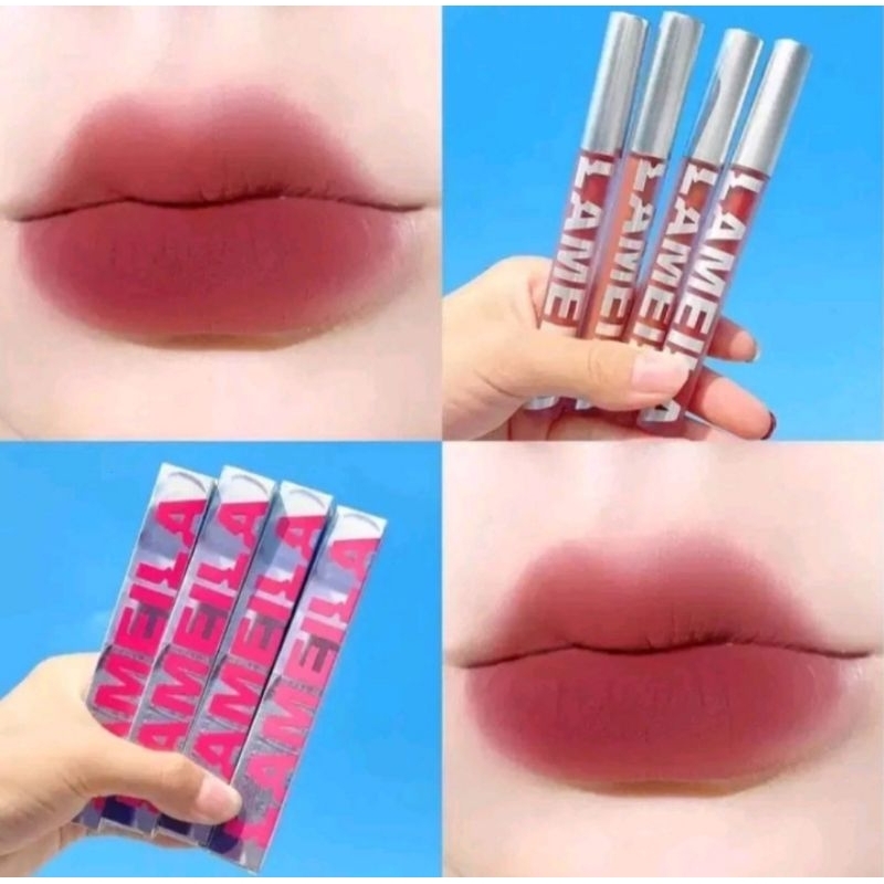 Lameila lipstik mate | Lameila lip cream matte and nude