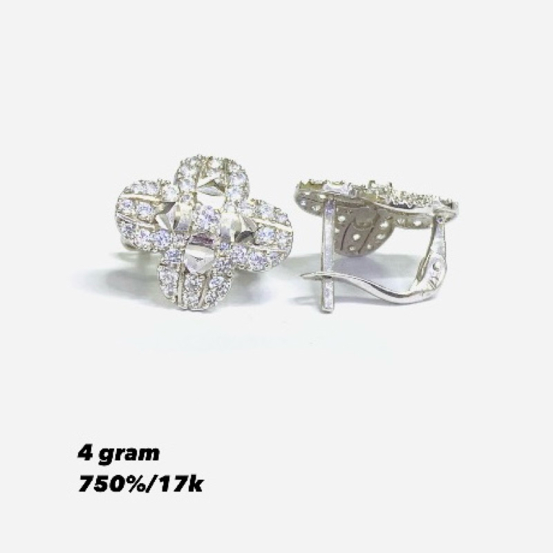 anting emas jepit fashion 750%/17k