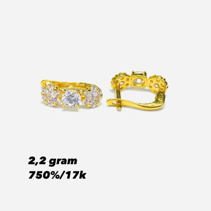 anting emas fashion 750%/17k