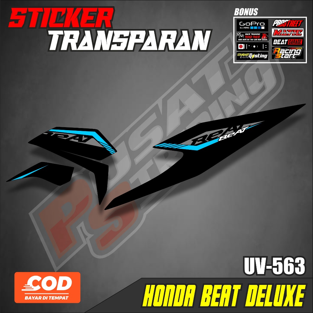 STICKER LIST VARIASI MOTOR BEAT DELUXE - STRIPING TRANSPARAN BEAT DELUXE 2020,2021,2022,2023 SIMPLE 