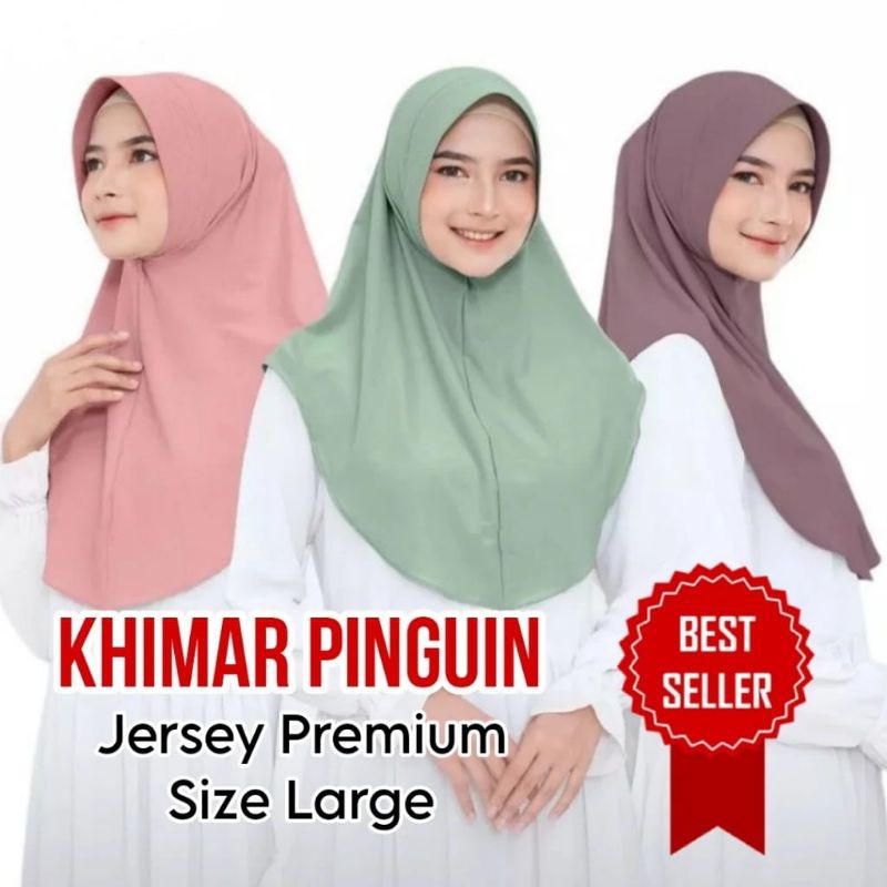 BERGO INSTAN JERSEY PET//HIJAB PINGUIN  PET
