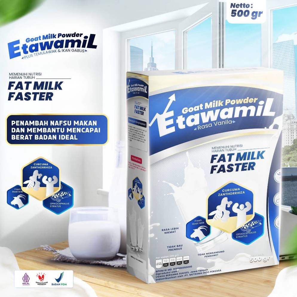 

Dikirim secepatnya ETAWAMIL WEIGHT GAIN Susu Gemuk Nafsu Makan Halal BPOM 5 gram