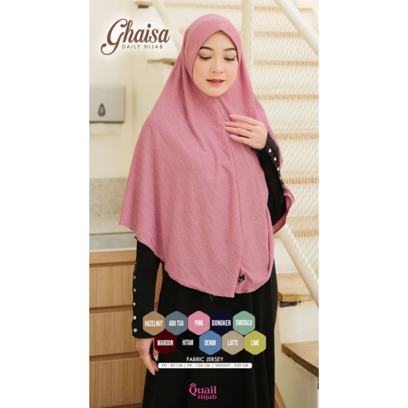GHAISA DAILY HIJAB QUAIL ORIGINAL | JILBAB JERSEY JUMBO QUAIL | JILBAB JERSEY SALEM SYARI