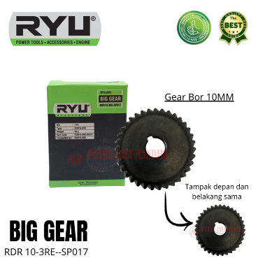 Ryu Gear Bor 10 Mm  / Gigi Nanas / Sparepart Mesin Bor 10 Mm