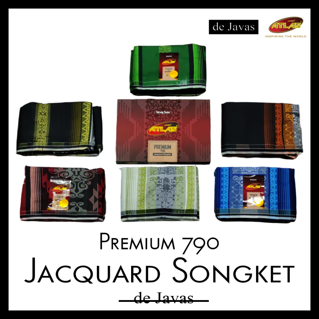 SARUNG ATLAS PREMIUM 790 Jacquard Songket Pria Dewasa Original