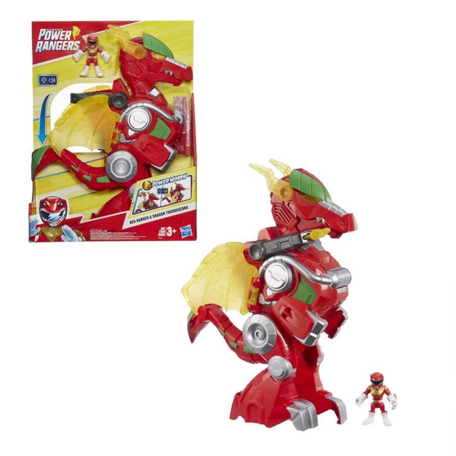 Playskool Heroes Power Rangers Red Ranger and Dragon Thunderzord