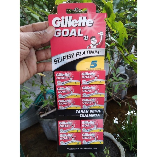 Silet Gillete Goal Merah Super  Platinum / Silet Cukur Kumis Pisau Cukur Kumis Alat Cukur