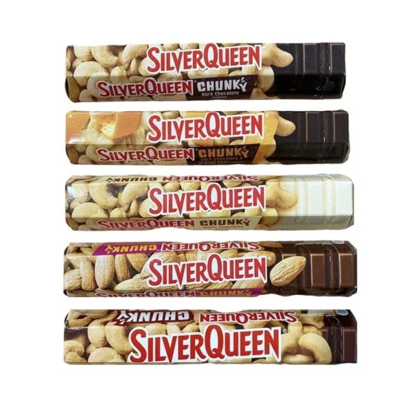 

Silverqueen Chunky Bar 95 gram/95 gr/95 Rasa Kacang Cashew/Mede/Mete